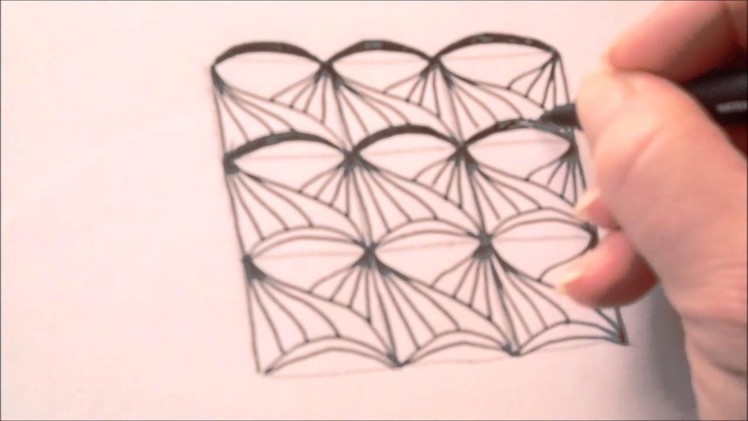 How to draw tanglepattern Skarf