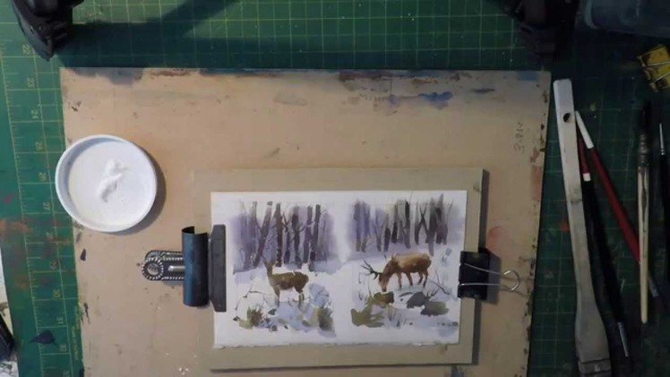 How to Hand Paint Watercolour Seasonal Greetings Cards