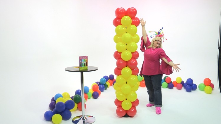 How To Make a Balloon Column in a Diamond Pattern