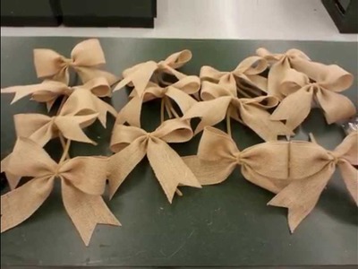 How To Make A Bunch Of Burlap Bow's Fast & Easy!