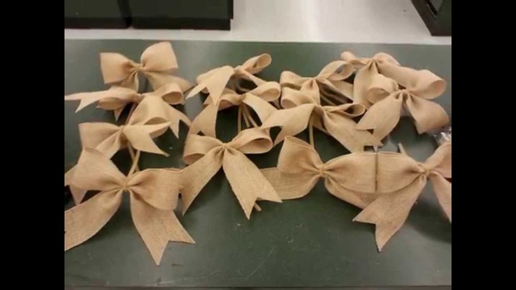 How To Make A Bunch Of Burlap Bow's Fast & Easy!
