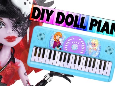 How to make a Doll Piano. Keyboard - Easy Doll Crafts
