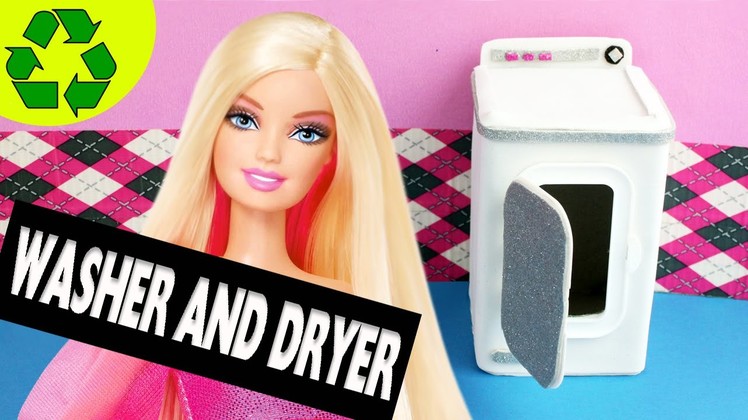 How to make a Doll Washer and Dryer - Super Easy Doll Crafts