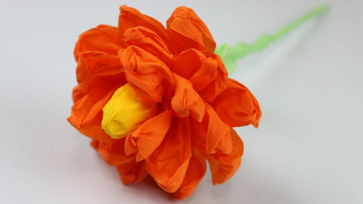 How to make a Paper Flower (Paper Crepe Flower)