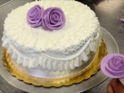 How to make a perfect and easy purple birthday cake tutorial