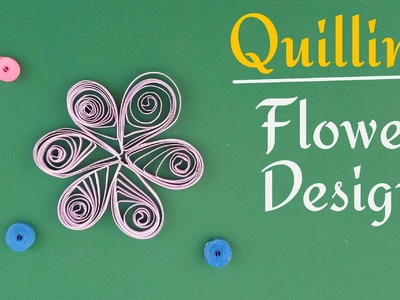 How to make a quilling "Flower design pattern" - Paper Crafts tutorial