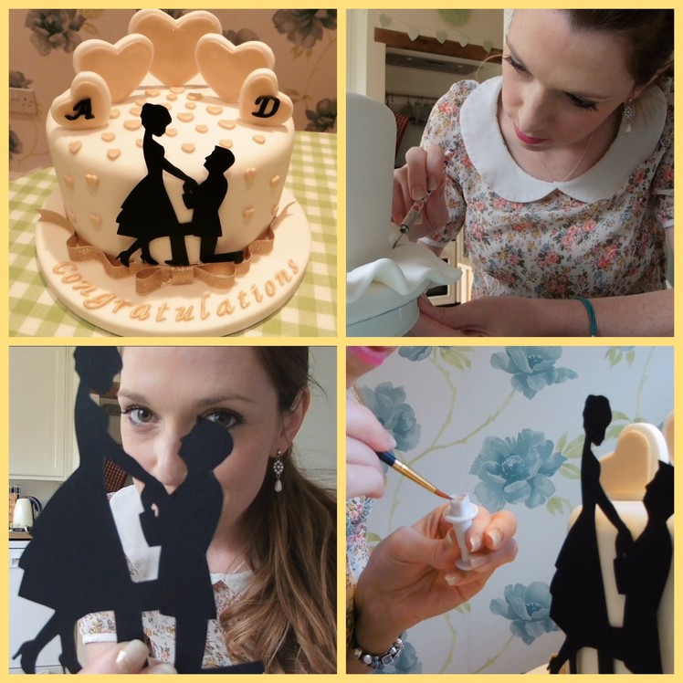 How to make a silhouette engagement cake