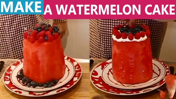 How to Make a Watermelon Cake with and without Yoghurt Icing