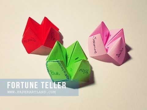How to Make an Origami - Fortune Teller | Cómo hacer un Origami  - Adivino