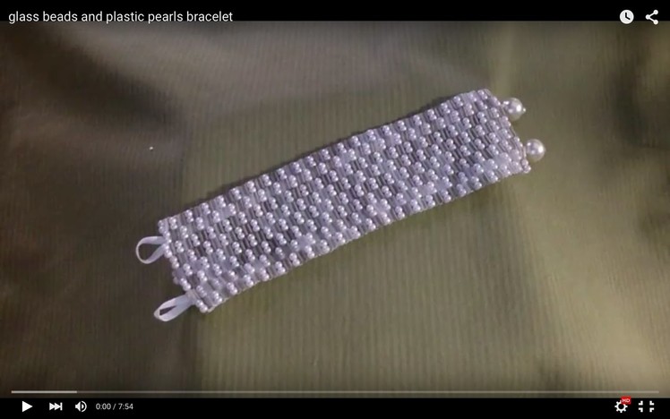 How to Make Beautiful Glass Beads and Plastic Pearl Bracelet