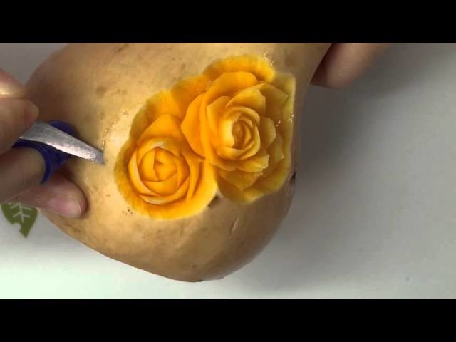 How to make carving butternut squash pumpkin