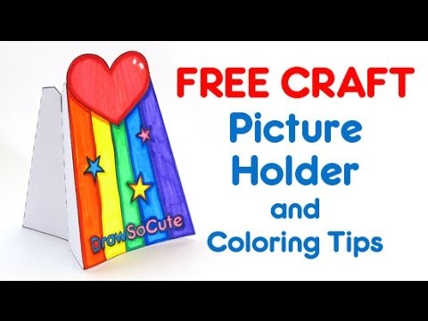 How to make Draw So Cute Picture Holder Craft FREE + Coloring Tips