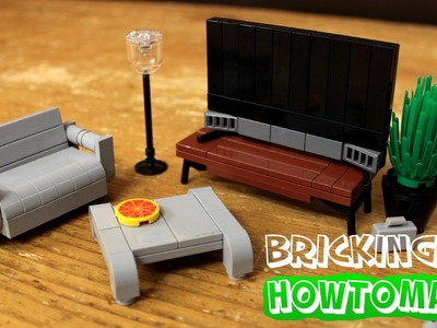 How To Make LEGO Modern Living Room Furniture (2.0, MOC, Basic)