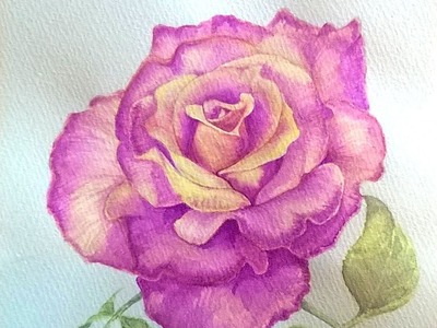 How to paint A Rose - lesson in watercolor [my way] - Part One.