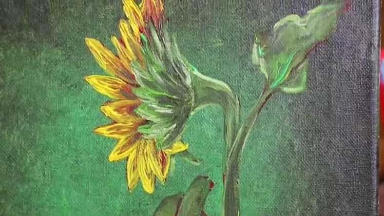 How to Paint a SUNFLOWER - Lesson #2 of "How to Paint Flowers" (Series)