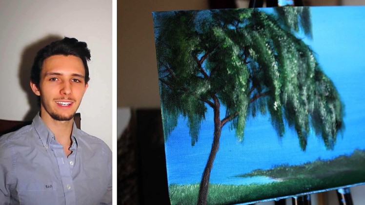 How to paint a willow tree! A basic speed painting tutorial of a willow tree for beginners