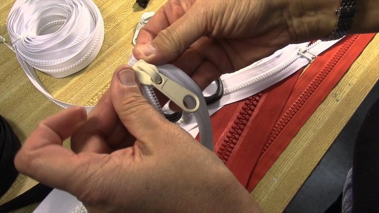 How to Put Pulls on #10 Molded & Coil Zipper