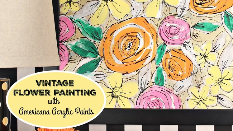 HOW TO: Vintage Flower Canvas