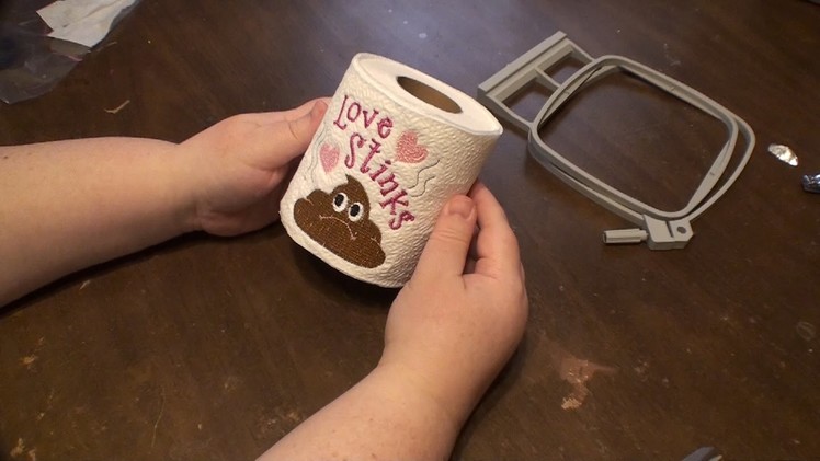 Kris Rhoades Digitizing - How to Embroider on Toilet Paper