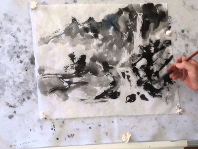 Lesson 47 How to do Waterfall in Chinese Brush Painting with Henry Li(Trailer)