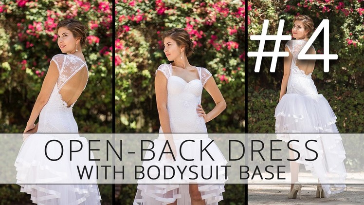 Open-back dress with a bodysuit base. How to make a wedding dress. p4