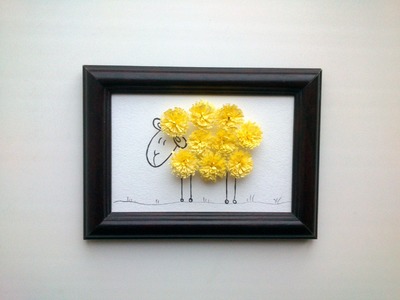 Paper Quilling Design: How to make quilling wall decor with a quilling sheep.