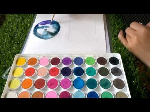 [Watercolor quick tips] How to paint galaxy