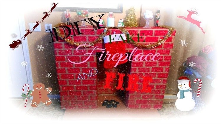 CHRISTMAS DIY ♥ PINTEREST INSPIRED FAKE FIREPLACE & FIRE