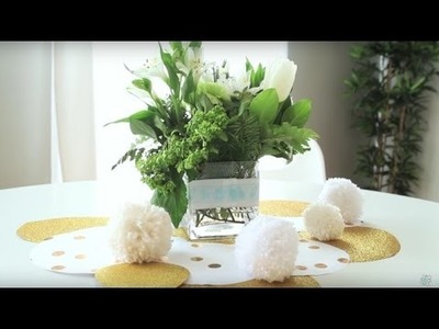 DIY Baby Shower Decor: Pom Pom Snowballs