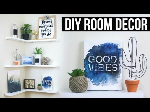 DIY Floating Shelves + Room Decor | Pinterest Inspired