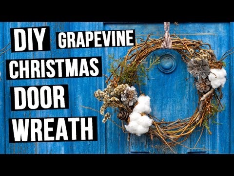 DIY Grapevine Christmas Door Wreath