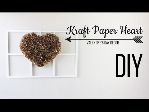 DIY Kraft Paper Heart . Corazon de Papel Kraft