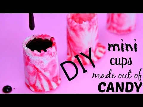 DIY Mini CUPS made of Peppermint Candy! How to Make Edible Drinking Glasses