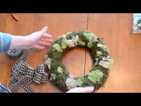 DIY Rustic Moss Wreath
