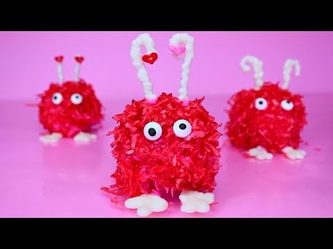 DIY Valentine's Day Fuzzy Cake Balls SO CUTE! How to Make V DAY Treats