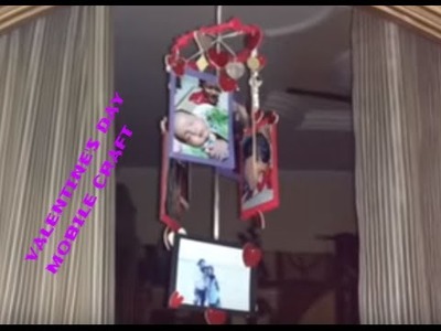 DIY Valentine's Gift Idea For Boys.Girls- Hanging Heart Mobile Craft