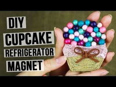 How to make a DIY cupcake refrigerator magnet