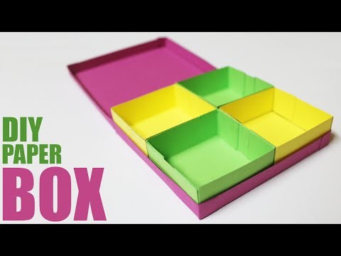 How to make a paper storage box - DIY storage box with lid