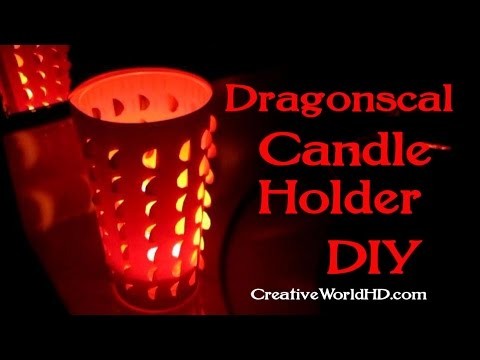 How to Make Dragonscale Candle Holder.DIY Paper Craft Tutorial by Creative World