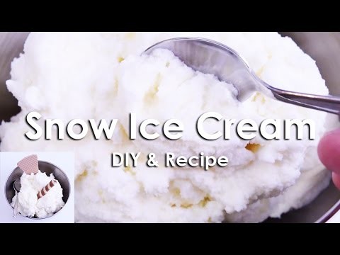 How to make SNOW ICE CREAM at home - Vanilla | DIY Tutorial & Recipe