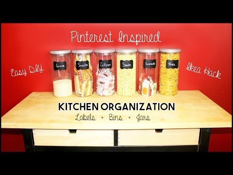 Pinterest Inspired Kitchen Organization - Easy DIY Jars & Labels Organizing Ideas