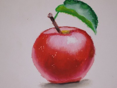Beginners' Oil Pastel Tutorial (detailed) | How to draw an apple | Saminspire