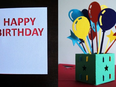 Birthday card (pop up box) - learn how to make a birthday popup card - EzyCraft