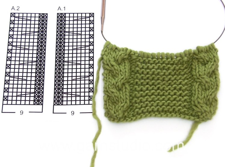 DROPS Knitting Tutorial: How to work after chart A.1 and A.2 in Drops Extra 0-1185