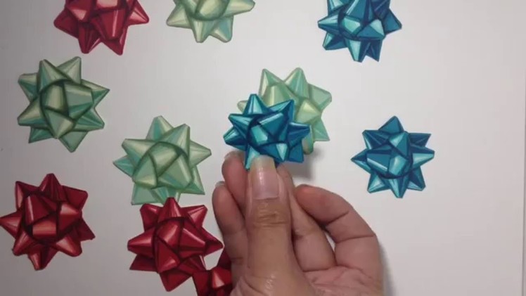 How I Colored the Holiday Bow From The Ton Stamps