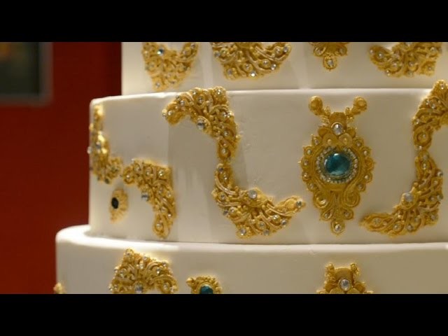 How to Cake It:  6 Tiers Indian. Arabic Jewelry wedding cake