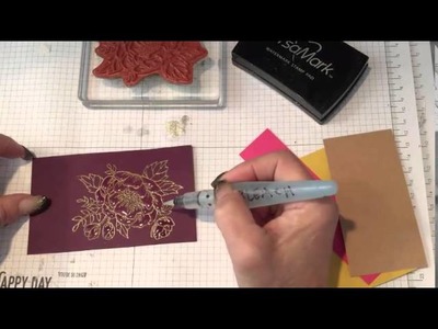 How to color stamped images with Bleach