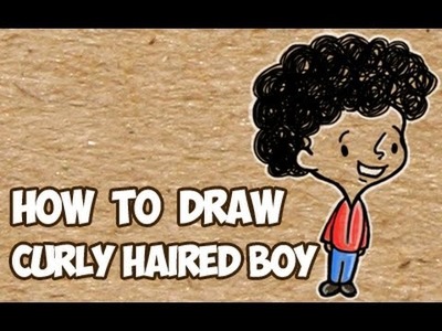How to Draw a cartoon boy with curly hair step by step