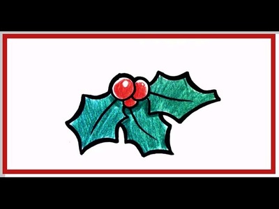 How to Draw Mistletoe - Christmas Drawings