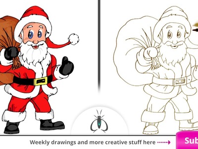 How to Draw Santa Claus - Easy Art Lesson